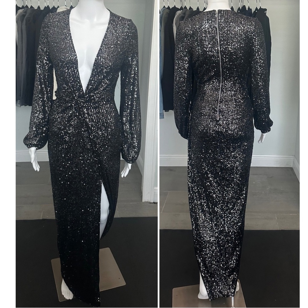 Fashion Nova ~ NWT Sequin Maxi Dress/Gown - Picture 3 of 12